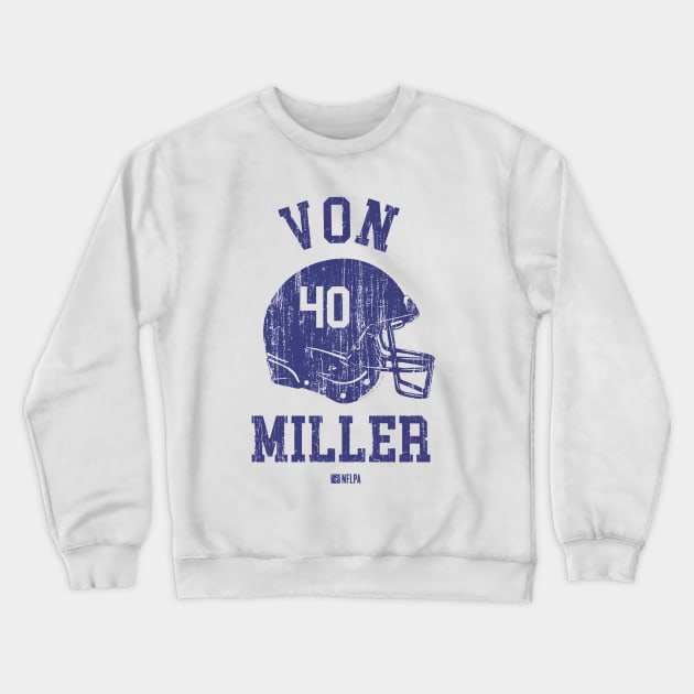 Von Miller Buffalo Helmet Font Crewneck Sweatshirt by TodosRigatSot